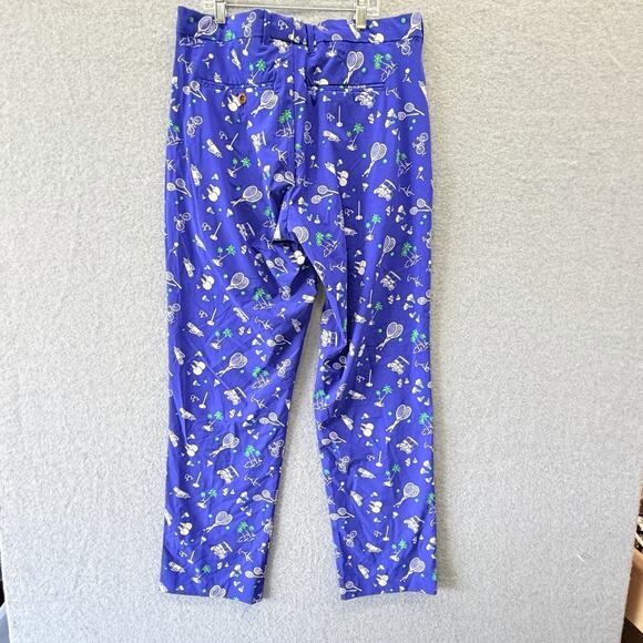 Polo Golf Ralph Lauren Pants Mens 32x31 Blue Novelty Print Tailored Fit Sports - Picture 4 of 7